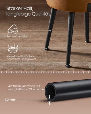 VASAGLE EKHO - Σκαμπό Αποθήκευσης, Δερματίνη, Καφέ Καραμέλα  VASAGLE EKHO - Σκαμπό Αποθήκευσης, Δερματίνη, Καφέ Καραμέλα 