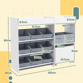 AIYAPLAY Κινητός Βρεφικός Χώρος Παιχνιδιών με 11 Υφασμάτινα Καλάθια... AIYAPLAY Κινητός Βρεφικός Χώρος Παιχνιδιών με 11 Υφασμάτινα Καλάθια...