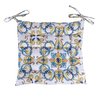 Galileo Μαξιλάρι καρέκλας με κορδόνια 40x40 cm διακόσμηση μεσογειακ...