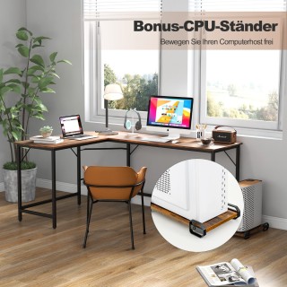 Γραφείο Υπολογιστή σε Σχήμα L με Ενσωματωμένες Πρίζες και USB Θύρες... Γραφείο Υπολογιστή σε Σχήμα L με Ενσωματωμένες Πρίζες και USB Θύρες...