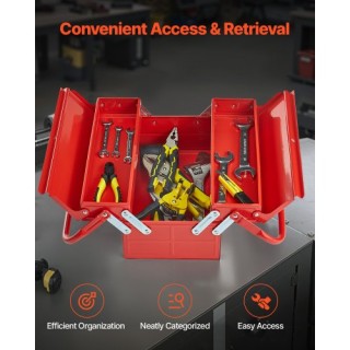 VEVOR Εργαλειοθήκη 14 ιντσών, 2 επιπέδων, 3 δίσκων με αναδιπλούμενο... VEVOR Εργαλειοθήκη 14 ιντσών, 2 επιπέδων, 3 δίσκων με αναδιπλούμενο...