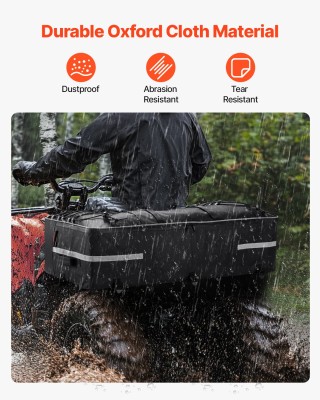 VEVOR Τσάντα Αποθήκευσης ATV 60L με Κάλυμμα και Πίσω Στήριγμα, 600D...