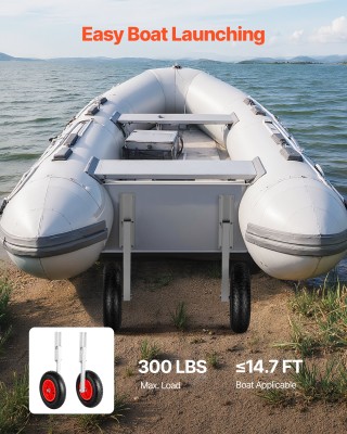 VEVOR Τροχοί Εκτόξευσης Σκάφους, Φορτίο 136.1 kg, Τροχοί Τρανσόματο...