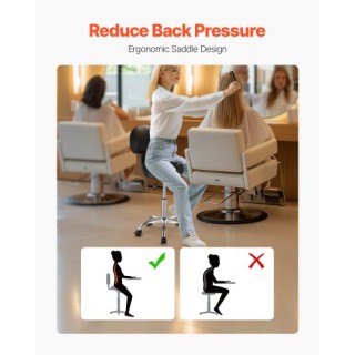 VEVOR Περιστρεφόμενο Σκαμπό Σαμαριού με Πλάτη Δερματίνη Ρυθμιζόμενο... VEVOR Περιστρεφόμενο Σκαμπό Σαμαριού με Πλάτη Δερματίνη Ρυθμιζόμενο...