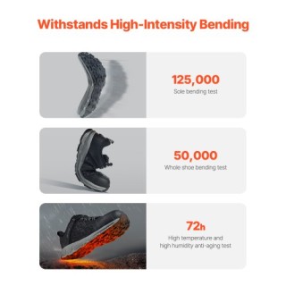 VEVOR Ανδρικά Μαύρα Αθλητικά Παπούτσια Εργασίας με Σιδερένια Μύτη,... VEVOR Ανδρικά Μαύρα Αθλητικά Παπούτσια Εργασίας με Σιδερένια Μύτη,...