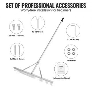 VEVOR Τσουγκράνα Αλουμινίου Πολλαπλών Χρήσεων 91,5 εκ και Κοντάρι ... VEVOR Τσουγκράνα Αλουμινίου Πολλαπλών Χρήσεων 91,5 εκ και Κοντάρι ...