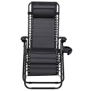 BAKAJI  Πτυσσόμενη Πολυθρόνα Κήπου Βαρύτητας Μηδέν από Ατσάλι και Ύ...