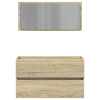 vidaXL Ντουλάπι Μπάνιου με Καθρέφτη, Δρυς Sonoma, 80x38,5x45 cm 849646