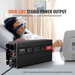 VEVOR Inverter 3000W 12V/230V LCD Remote CE  CZXNBQ3000WC2N69YV2