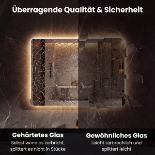 Costway Φωτιζόμενος καθρέφτης μπάνιου LED με αντιθαμβωτική λειτουργ... Costway Φωτιζόμενος καθρέφτης μπάνιου LED με αντιθαμβωτική λειτουργ...