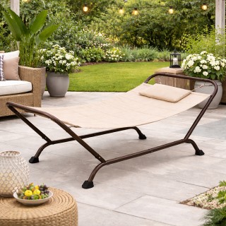 BAKAJI Αιώρα με Μαξιλάρι Μπεζ Ανθεκτική Αντιολισθητική Κατασκευή κα...