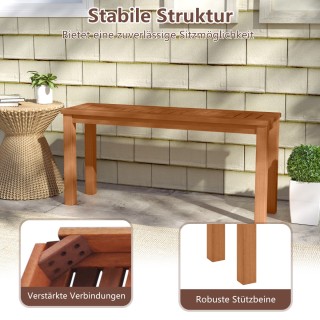 Costway Αδιάβροχο ξύλινο παγκάκι κήπου χωρίς πλάτη 2 θέσεων έως 15... Costway Αδιάβροχο ξύλινο παγκάκι κήπου χωρίς πλάτη 2 θέσεων έως 15...