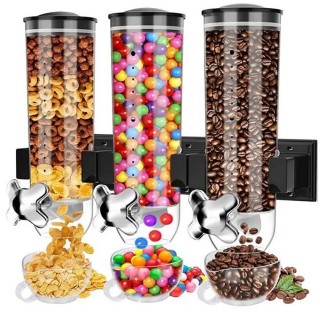 BAKAJI Τριπλός Διανομέας Δημητριακών με Στήριξη στον Τοίχο Διανομέ... BAKAJI Τριπλός Διανομέας Δημητριακών με Στήριξη στον Τοίχο Διανομέ...