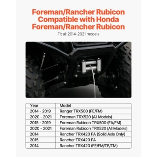 VEVOR Βάση Βίντσι για Honda Foreman & Rubicon Rancher (2014-2021) C... VEVOR Βάση Βίντσι για Honda Foreman & Rubicon Rancher (2014-2021) C...