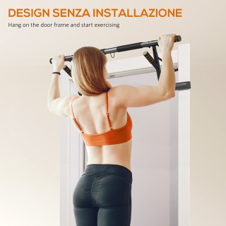 SPORTNOW  Μπάρα για Έλξεις και Κάμψεις με Επενδυμένες Λαβές, από Ατ...