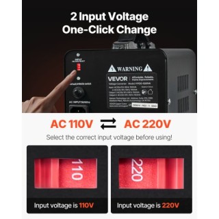 VEVOR Μετασχηματιστής Τάσης 1500VA, Βαρέως Τύπου Αναβάθμιση/Υποβάθμ... VEVOR Μετασχηματιστής Τάσης 1500VA, Βαρέως Τύπου Αναβάθμιση/Υποβάθμ...