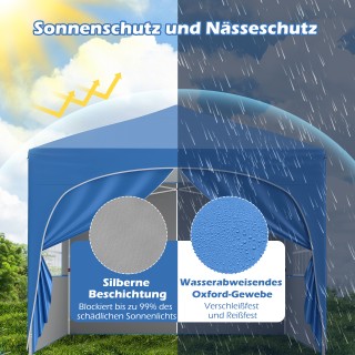Costway Τέντα Κήπου 3x3m με Αφαιρούμενα Πλαινά και Τσάντα Μεταφοράς... Costway Τέντα Κήπου 3x3m με Αφαιρούμενα Πλαινά και Τσάντα Μεταφοράς...