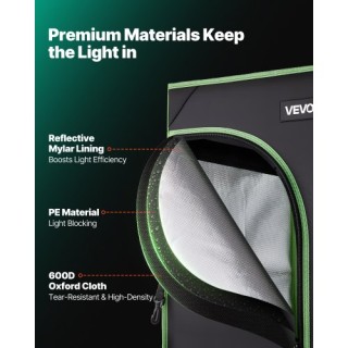 VEVOR Σκηνή Καλλιέργειας Εσωτερικού Χώρου 40 x 40 x 160 cm, 600D Αν... VEVOR Σκηνή Καλλιέργειας Εσωτερικού Χώρου 40 x 40 x 160 cm, 600D Αν...