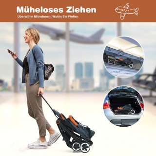 Costway Πτυσσόμενο Καροτσάκι Μωρού με Ρυθμιζόμενη Πλάτη και Υποπόδ... Costway Πτυσσόμενο Καροτσάκι Μωρού με Ρυθμιζόμενη Πλάτη και Υποπόδ...