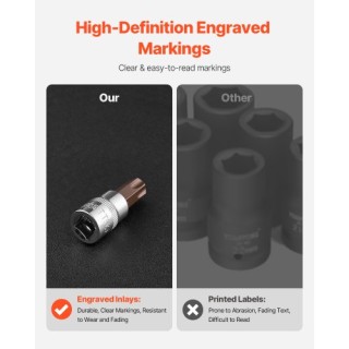 VEVOR Σετ Καρυδάκια Torx 34 Τεμαχίων T6-T70 S2 Ατσάλι PTTT143812TO3...