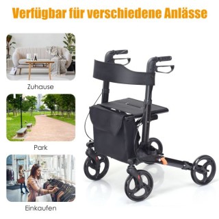 Πτυσσόμενος Περιπατήρας/Αμαξίδιο Αλουμινίου με Τσάντα Χρώματος Μαύρ... Πτυσσόμενος Περιπατήρας/Αμαξίδιο Αλουμινίου με Τσάντα Χρώματος Μαύρ...