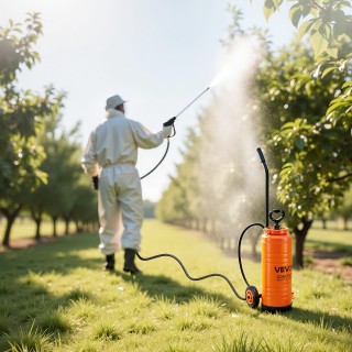 VEVOR Φορητός Ψεκαστήρας με Τροχούς, Χωρητικότητα 3.5 Γαλόνια/14 Λί...