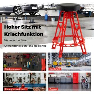 Costway Βαρέως Τύπου Καρέκλα Μηχανικού από Αλουμίνιο με Περιστρεφόμ...