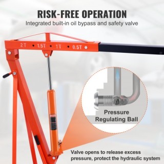 VEVOR Υδραυλικός Γρύλος 3 Τόνων για Ανυψωτήρες Κινητήρων  ZZSQJDUXJ...