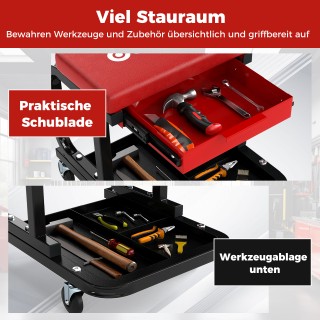 Costway Κυλιόμενος Εργαστηριακός Σκαμπό με Αντοχή 185 kg και Επενδυ... Costway Κυλιόμενος Εργαστηριακός Σκαμπό με Αντοχή 185 kg και Επενδυ...