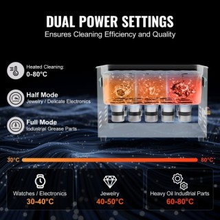 VEVOR Καθαριστής Υπερήχων 30L με Χρονοδιακόπτη, Θερμαντήρα & Καλάθ... VEVOR Καθαριστής Υπερήχων 30L με Χρονοδιακόπτη, Θερμαντήρα & Καλάθ...