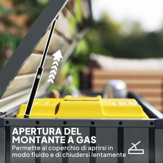 Outsunny  Εξωτερικό μπαούλο 400L από γαλβανισμένο ατσάλι με κλειδαρ...