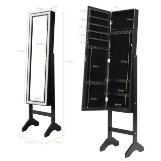 Costway Πολυτελής Καθρέπτης-Κοσμηματοθήκη με Ρυθμιζόμενη Κλίση και... Costway Πολυτελής Καθρέπτης-Κοσμηματοθήκη με Ρυθμιζόμενη Κλίση και...