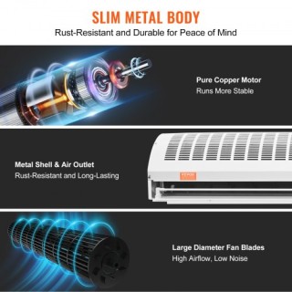 Αεροκουρτίνα VEVOR 1.5m Επαγγελματική Εσωτερική 2 Ταχύτητες 3566m³/... Αεροκουρτίνα VEVOR 1.5m Επαγγελματική Εσωτερική 2 Ταχύτητες 3566m³/...