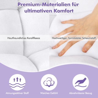 Costway Πτυσσόμενος Τροπικός Καναπές Tatami Λευκό Μαξιλάρι Δαπέδου ...