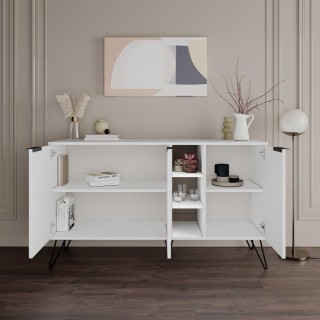 Shally Dogan Μοντέρνα Κονσόλα με 3 Πόρτες και Ανοιχτούς Χώρους 142x...