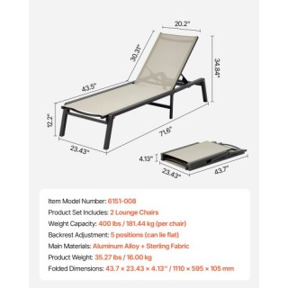 Πτυσσόμενη Ξαπλώστρα Πισίνας με Ρυθμιζόμενη Πλάτη 1110 x 595 x 105 ... Πτυσσόμενη Ξαπλώστρα Πισίνας με Ρυθμιζόμενη Πλάτη 1110 x 595 x 105 ...