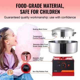 Μηχανή Μαλλιού της Γριάς VEVOR, 1000W, Κόκκινη  TSMHTJHSWGXM8E4PNV2