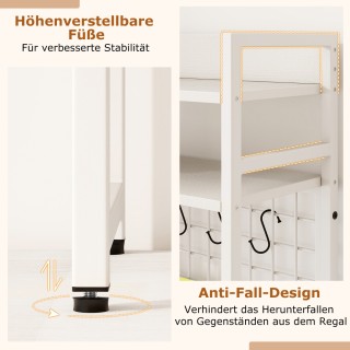 Costway Λευκή Επιτραπέζια Ραφιέρα με 4 Αποθηκευτικούς Χώρους & 6 Γ... Costway Λευκή Επιτραπέζια Ραφιέρα με 4 Αποθηκευτικούς Χώρους & 6 Γ...