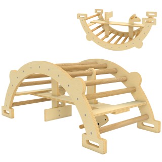 AIYAPLAY Ξύλινη Μοντεσσοριανή Αψίδα για Παιδιά 2-4 Ετών Μετατρέψιμη...