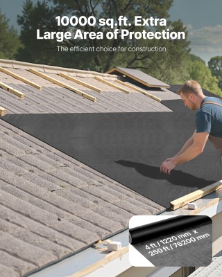 VEVOR Αναπνέουσα Μεμβράνη Στέγης 4 x 250 πόδια - Ανθεκτική & Ελαφρι... VEVOR Αναπνέουσα Μεμβράνη Στέγης 4 x 250 πόδια - Ανθεκτική & Ελαφρι...