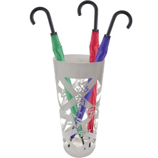 BAKAJI  Λευκή Ομπρελοθήκη για Είσοδο με Λουλουδάτο Σχέδιο Ομπρελοθή...