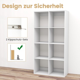 Costway Ράφι Κυβικών Μοντέρνο με 8 Κυβικά, Προστατευτική Πίσω Πλάτη... Costway Ράφι Κυβικών Μοντέρνο με 8 Κυβικά, Προστατευτική Πίσω Πλάτη...