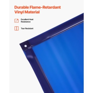VEVOR Οθόνη Συγκόλλησης με Πλαίσιο 1.74x1.74 μ, Ανθεκτική στη Φωτιά...