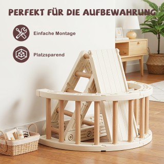 Costway Πολυλειτουργικό Παιχνιδοκατασκευή 5 σε 1 με Τσουλήθρα, Σκάλ...