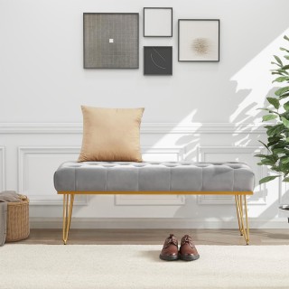 Shally Dogan  Πάγκος Πεντάγωνο Υφασμάτινο Γκρι Είσοδος Υπνοδωματίου...