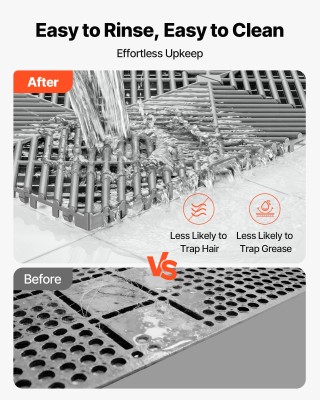 VEVOR Αλληλοσυνδεόμενα Πλακίδια Δαπέδου Αποστράγγισης 310 x 310 mm,...