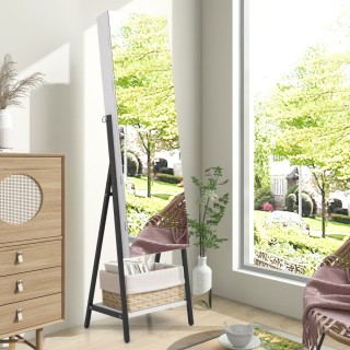 Costway  Πολυλειτουργική Ντουλάπα Καθρέφτης με LED Φωτισμό και Αποθ...