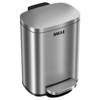 BAKAJI Κάδος Απορριμμάτων 35 x 31 x 61 cm με Πεντάλ 30L από Ανοξείδ...