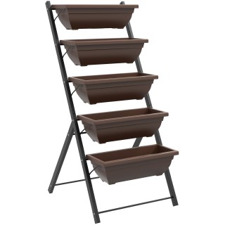 Outsunny Κάθετος Φυτοστάτης 5 Επίπεδων με 5 Γλάστρες με Οπές Στρ. Υ... Outsunny Κάθετος Φυτοστάτης 5 Επίπεδων με 5 Γλάστρες με Οπές Στρ. Υ...