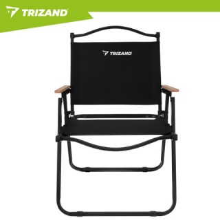 Trizand Πτυσσόμενη Καρέκλα Κήπου και Camping Μαύρη 75,5 x 58,5 x 53...
